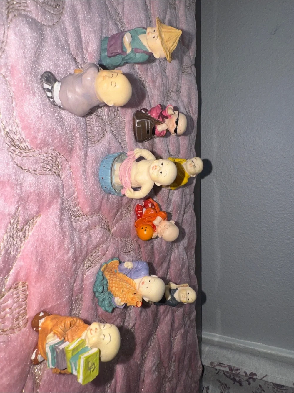 Set of Assorted Ceramic Buddha Figurines - Multicolor Home Accents